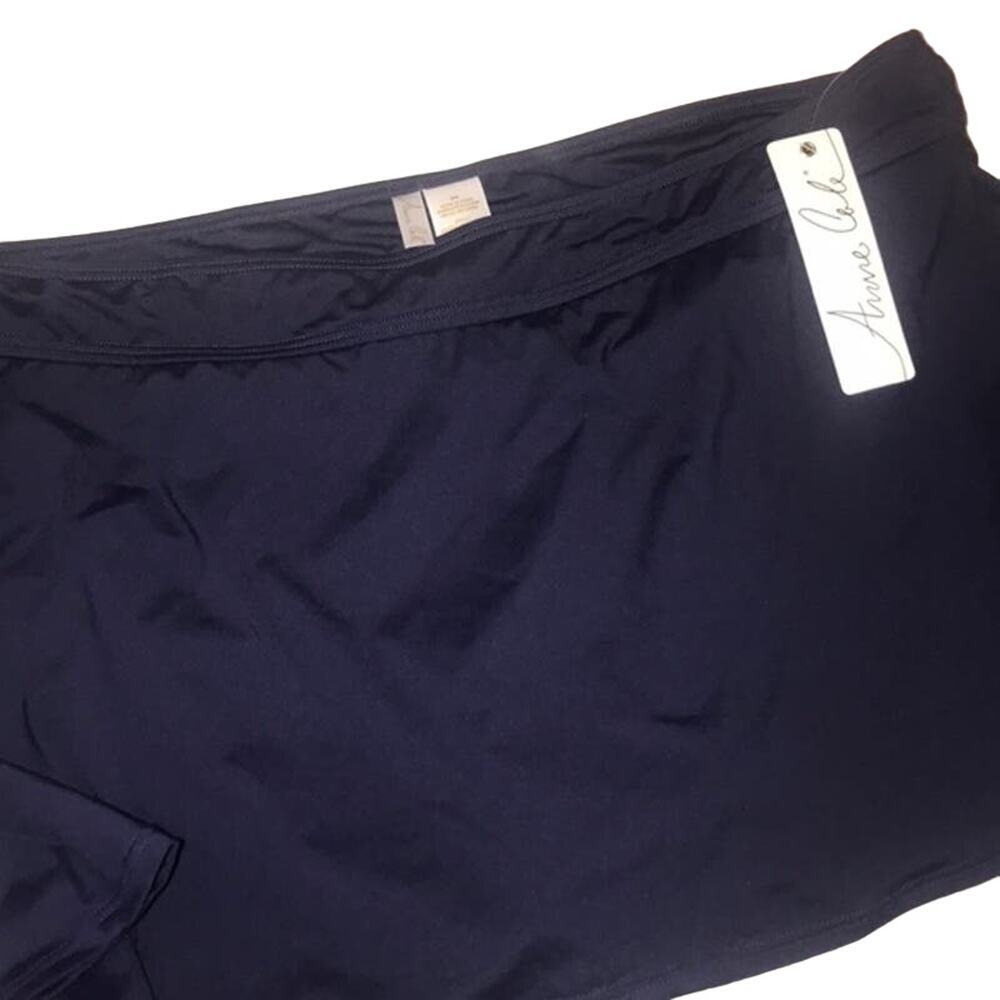 Anne Cole Navy Solid Navy Blue Swim Skirt NEW XS X-Small NEW